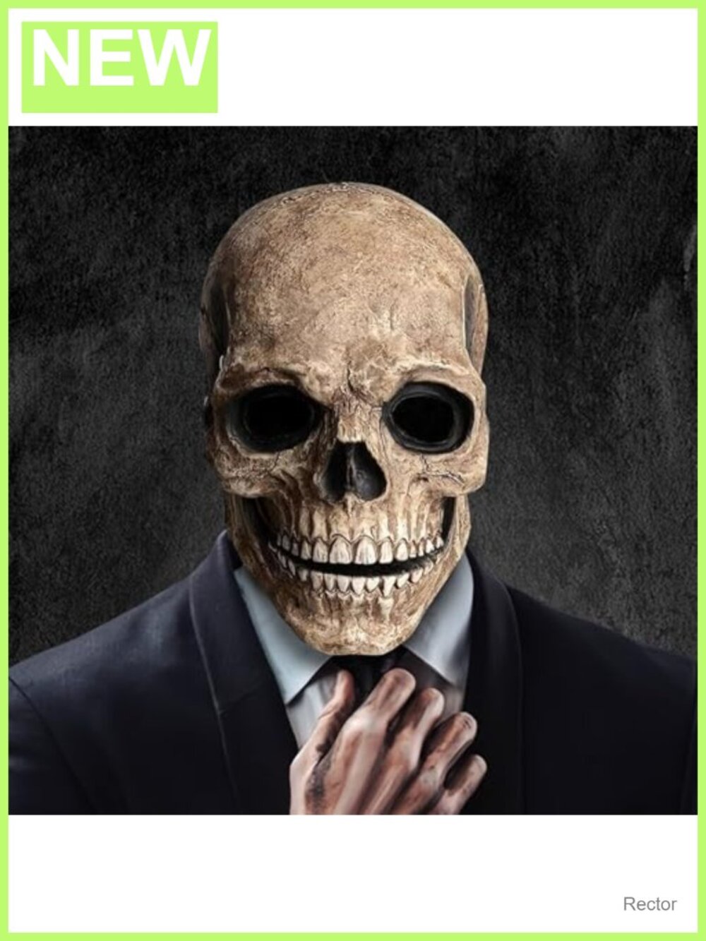 Realistic Latex Full Head Skull Mask Moving Jaw Halloween Costume